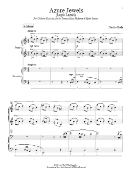 page one of Azure Jewels (Piano Duet)