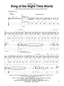 page one of King Of The Night Time World (Guitar Tab)