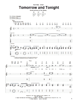 page one of Tomorrow And Tonight (Guitar Tab)