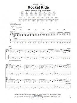 page one of Rocket Ride (Guitar Tab)