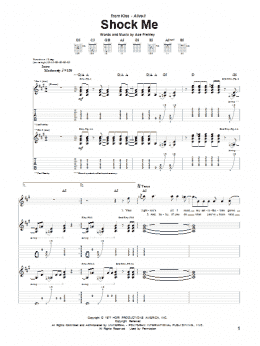 page one of Shock Me (Guitar Tab)