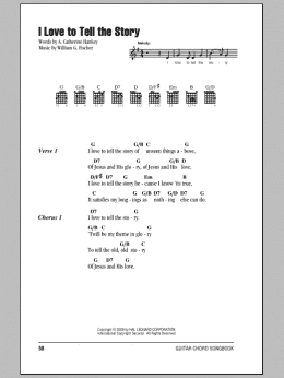 page one of I Love To Tell The Story (Guitar Chords/Lyrics)