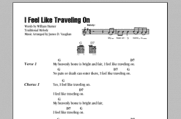 page one of I Feel Like Traveling On (Guitar Chords/Lyrics)