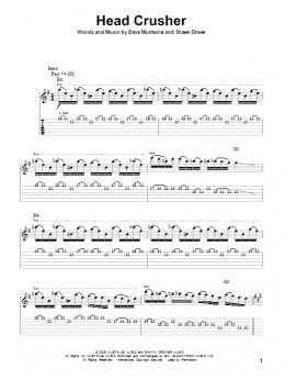 page one of Head Crusher (Guitar Tab (Single Guitar))