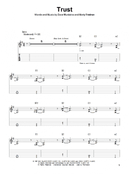 page one of Trust (Guitar Tab (Single Guitar))