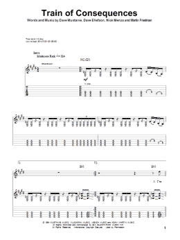 page one of Train Of Consequences (Guitar Tab (Single Guitar))