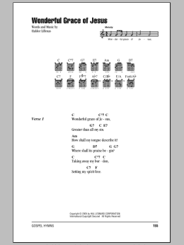page one of Wonderful Grace Of Jesus (Guitar Chords/Lyrics)