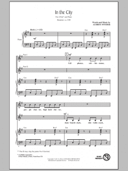 page one of In The City (2-Part Choir)