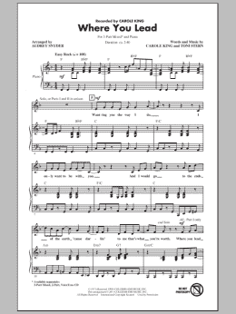 page one of Where You Lead (3-Part Mixed Choir)