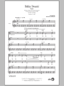 page one of Holiday Dreamin' (SSA Choir)