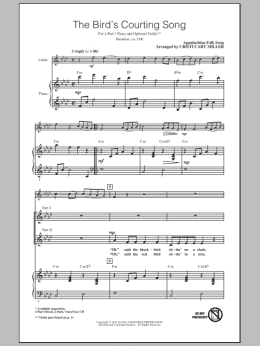 page one of The Bird's Courting Song (arr. Cristi Cary Miller) (2-Part Choir)