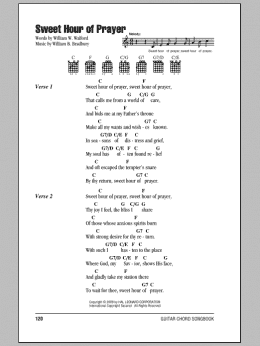 page one of Sweet Hour Of Prayer (Guitar Chords/Lyrics)