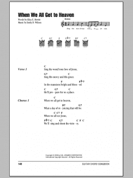 page one of When We All Get To Heaven (Guitar Chords/Lyrics)