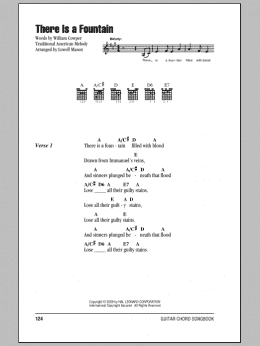 page one of There Is A Fountain (Guitar Chords/Lyrics)