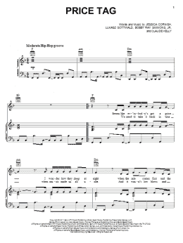 page one of Price Tag (Piano, Vocal & Guitar Chords (Right-Hand Melody))