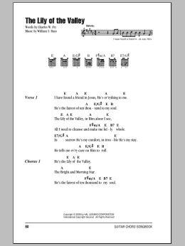 page one of The Lily Of The Valley (Guitar Chords/Lyrics)