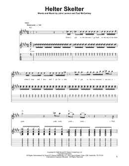 page one of Helter Skelter (Guitar Tab (Single Guitar))