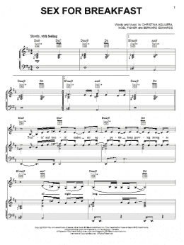 page one of Sex For Breakfast (Piano, Vocal & Guitar Chords (Right-Hand Melody))