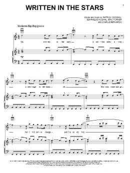 page one of Written In The Stars (Piano, Vocal & Guitar Chords (Right-Hand Melody))