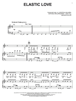page one of Elastic Love (Piano, Vocal & Guitar Chords (Right-Hand Melody))