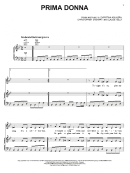 page one of Prima Donna (Piano, Vocal & Guitar Chords (Right-Hand Melody))