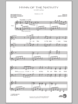 page one of Hymn Of The Nativity (SATB Choir)