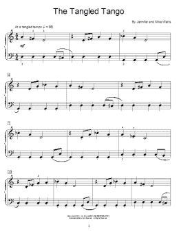 page one of The Tangled Tango (Educational Piano)