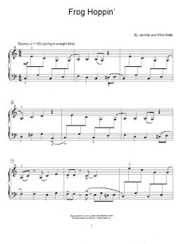 page one of Frog Hoppin' (Educational Piano)