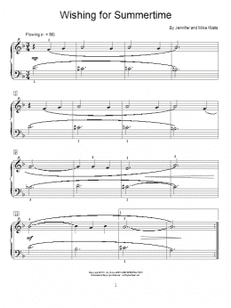 page one of Wishing For Summertime (Educational Piano)