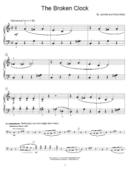 page one of The Broken Clock (Educational Piano)