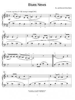 page one of Blues News (Educational Piano)