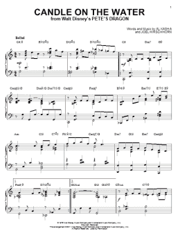 page one of Candle On The Water (from Pete's Dragon) [Jazz version] (arr. Brent Edstrom) (Piano Solo)