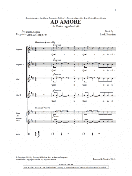 page one of Ad Amore (SSA Choir)