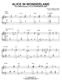 page one of Alice In Wonderland [Jazz version] (arr. Brent Edstrom) (Piano Solo)