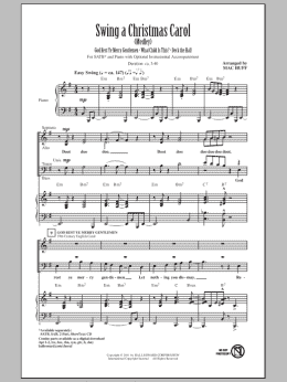 page one of Swing A Christmas Carol (Medley) (SATB Choir)