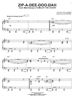 page one of Zip-A-Dee-Doo-Dah (from Song Of The South) [Jazz version] (arr. Brent Edstrom) (Piano Solo)