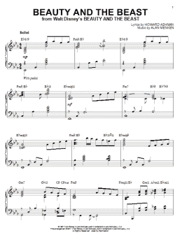 page one of Beauty And The Beast [Jazz version] (arr. Brent Edstrom) (Piano Solo)