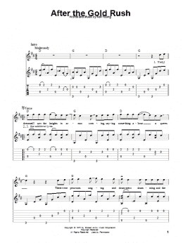 page one of After The Gold Rush (Solo Guitar)