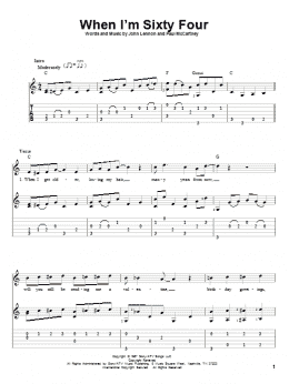 page one of When I'm Sixty-Four (Solo Guitar)