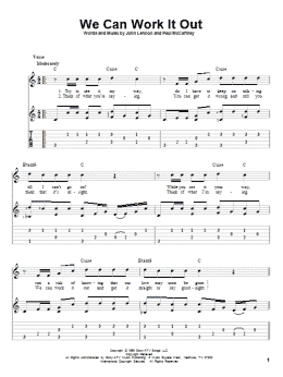 page one of We Can Work It Out (Solo Guitar)