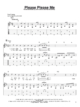 page one of Please Please Me (Solo Guitar)