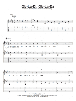 page one of Ob-La-Di, Ob-La-Da (Solo Guitar)