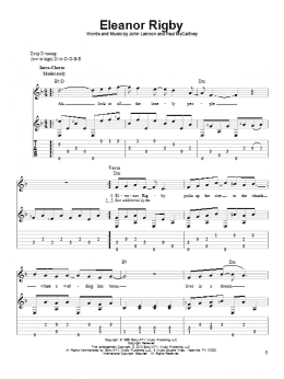 page one of Eleanor Rigby (Solo Guitar)