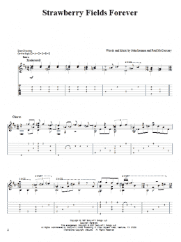 page one of Strawberry Fields Forever (Solo Guitar)