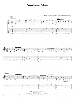 page one of Nowhere Man (Solo Guitar)