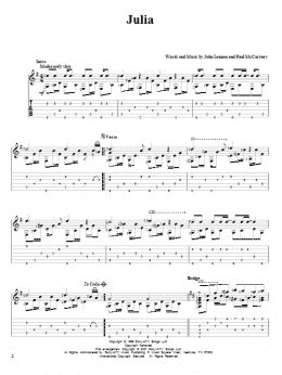 page one of Julia (Solo Guitar)