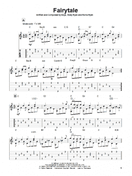 page one of Fairytale (Solo Guitar)