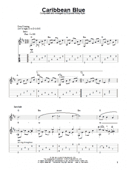 page one of Caribbean Blue (Solo Guitar)