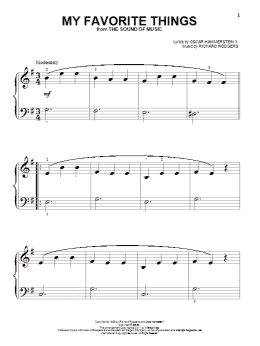 page one of My Favorite Things (Beginning Piano Solo)
