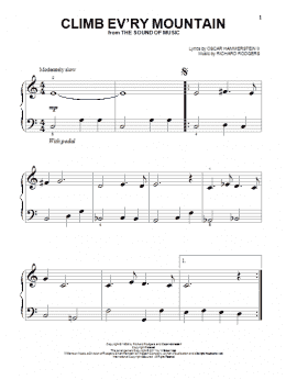 page one of Climb Ev'ry Mountain (Beginning Piano Solo)